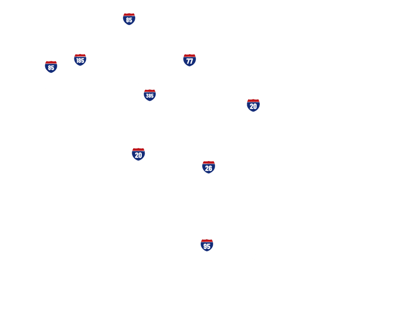 South Carolina map
